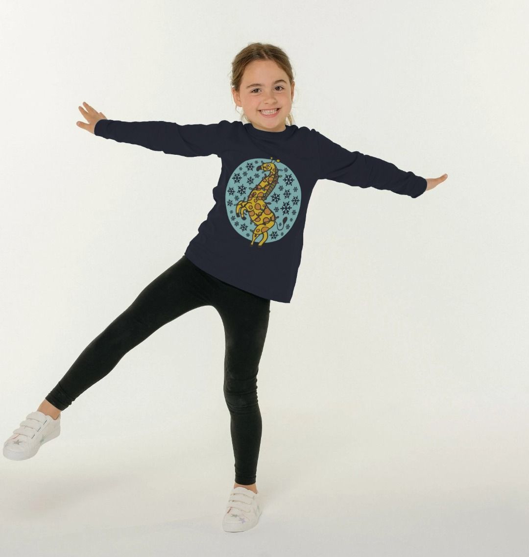 Kids' Christmas Giraffe Tee - Eco-Friendly - Christmas gifts edition