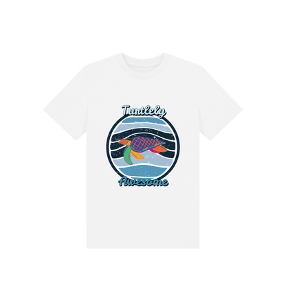 White Kids' Turtely Awesome Tee - Eco-Friendly