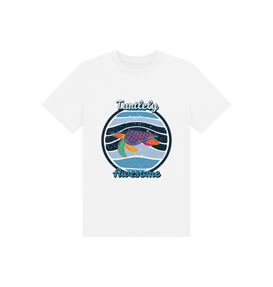 White Kids' Turtely Awesome Tee - Eco-Friendly