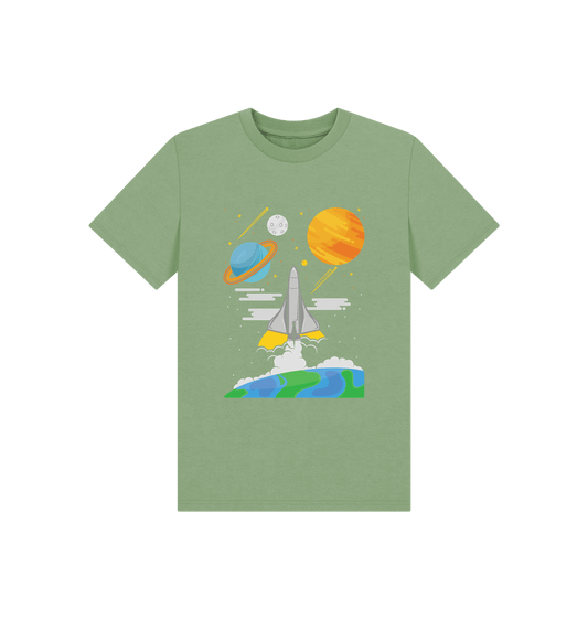 Sage Kids' Rocket Tee - Eco-Friendly