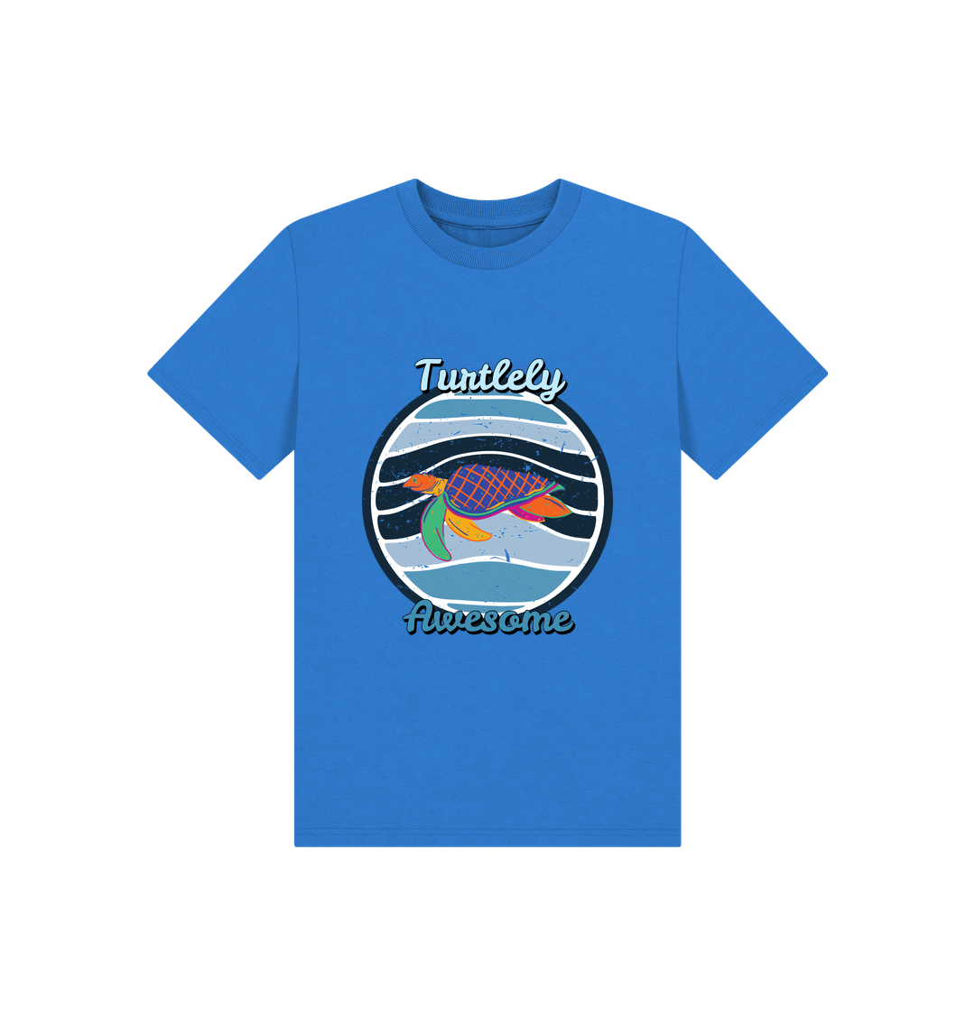 Bright Blue Kids' Turtely Awesome Tee - Eco-Friendly