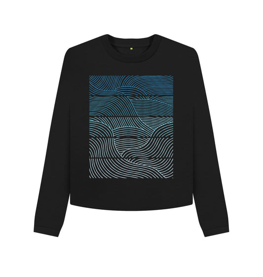 Waves - Women’s Boxy Sweater - Primavera Marketplace - Primavera Marketplace - 79628248